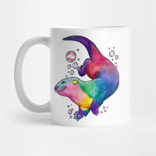 Rainbow Otter Mug